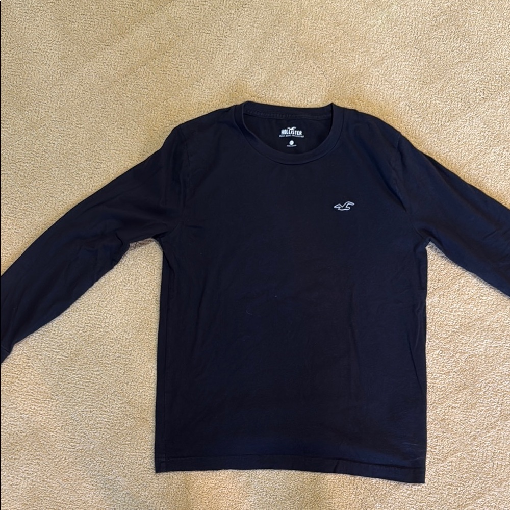 Hollister Black Long Sleeve Tee Classic Knit
